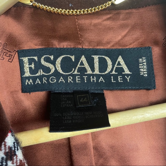 Escada Red and Black Checkered Blazer - Picture 3 of 6